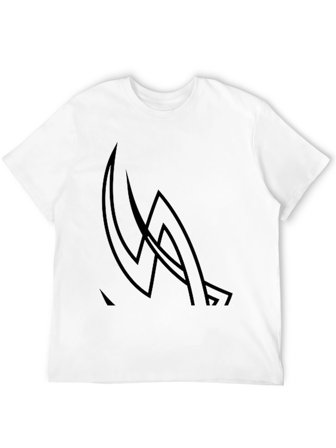 Modern Black Graphic Tee - Abstract Design