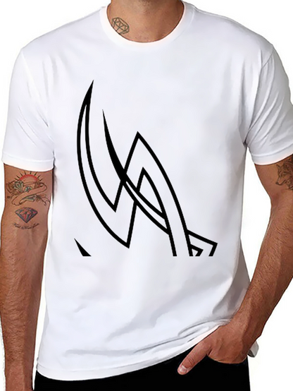 Modern Black Graphic Tee - Abstract Design