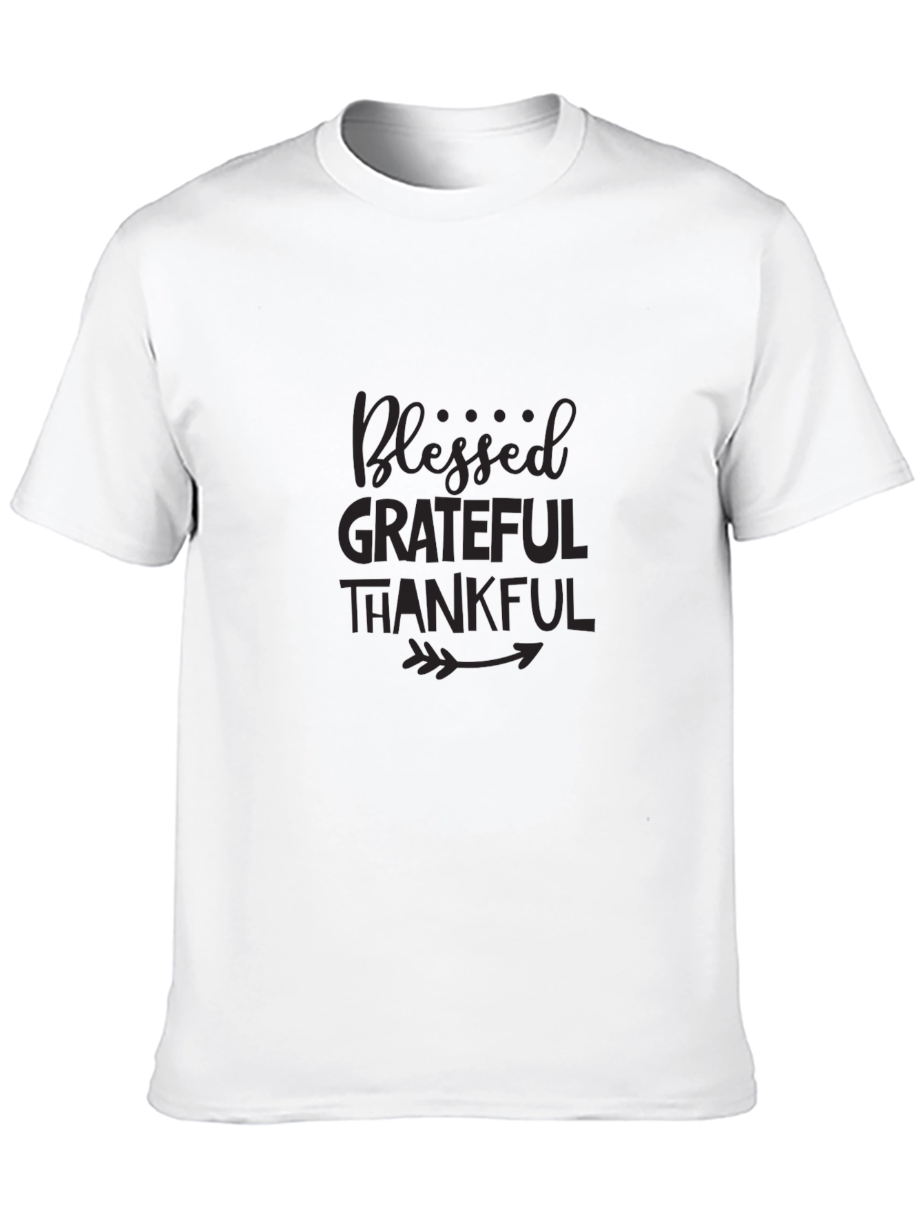 Blessed Grateful Thankful T-Shirt - Black