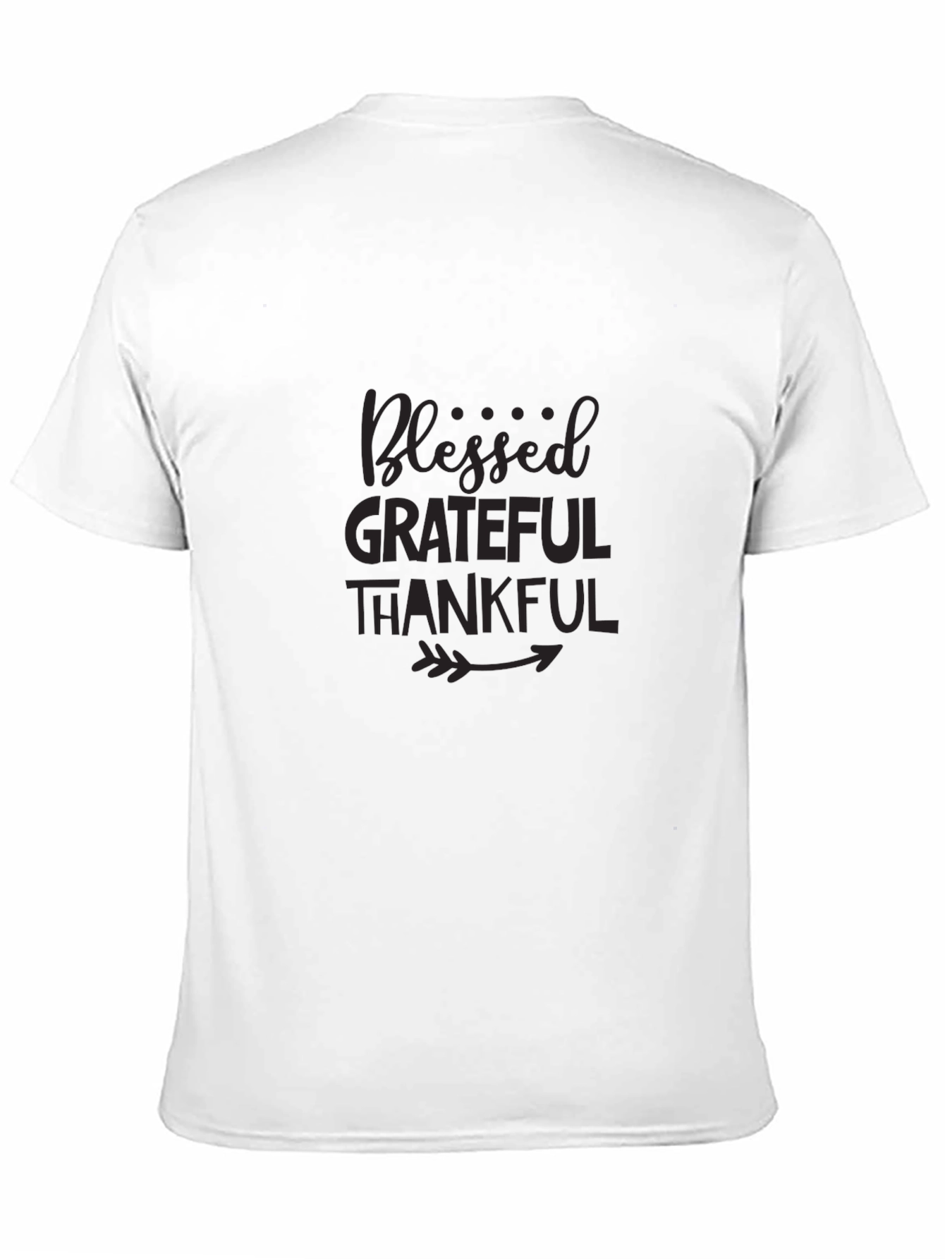 Blessed Grateful Thankful T-Shirt - Black