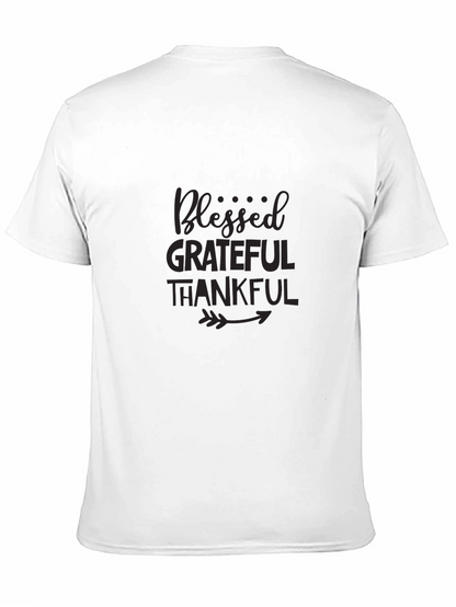 Blessed Grateful Thankful T-Shirt - Black