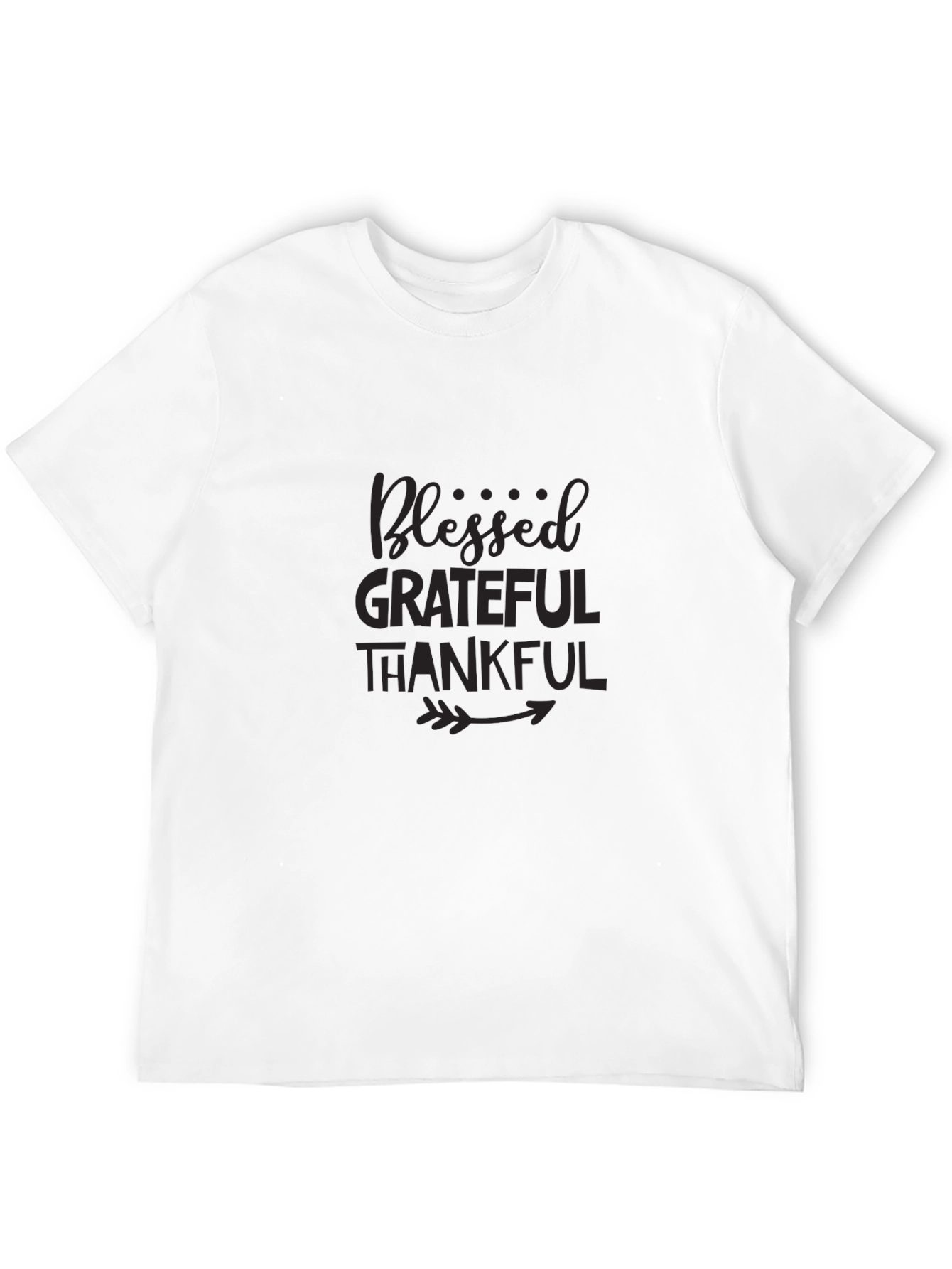 Blessed Grateful Thankful T-Shirt - Black