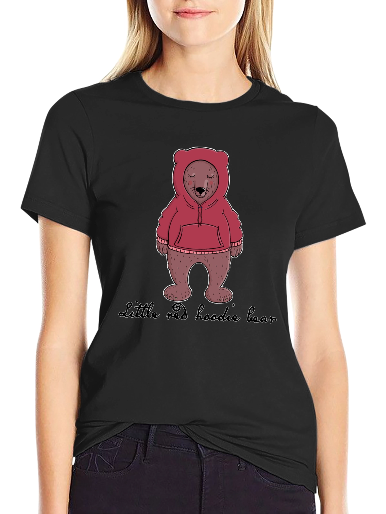 Hoodie Bear Graphic T-Shirt