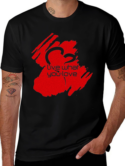 Live What You Love Black T-Shirt - Casual Wear