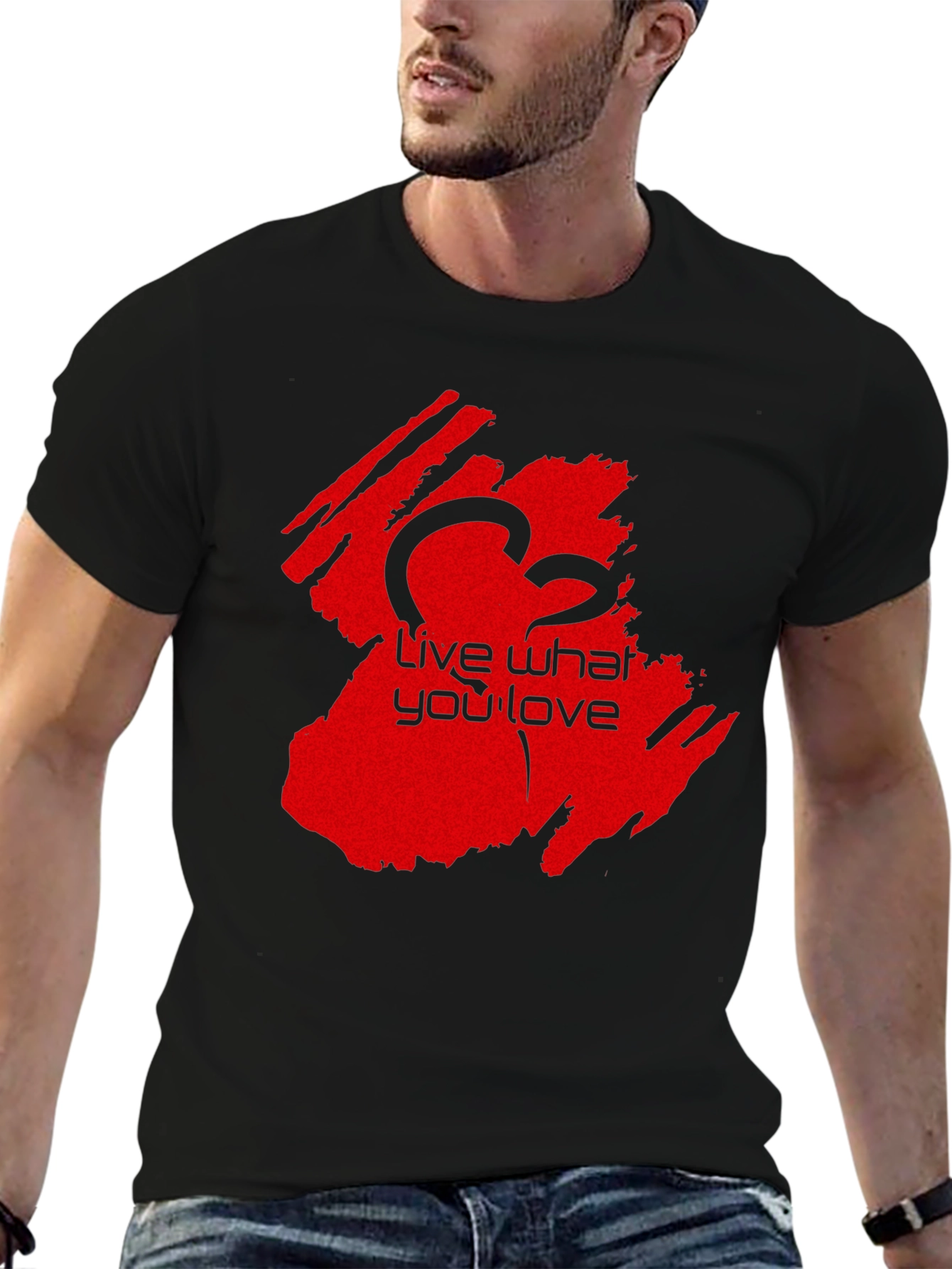 Live What You Love Black T-Shirt - Casual Wear