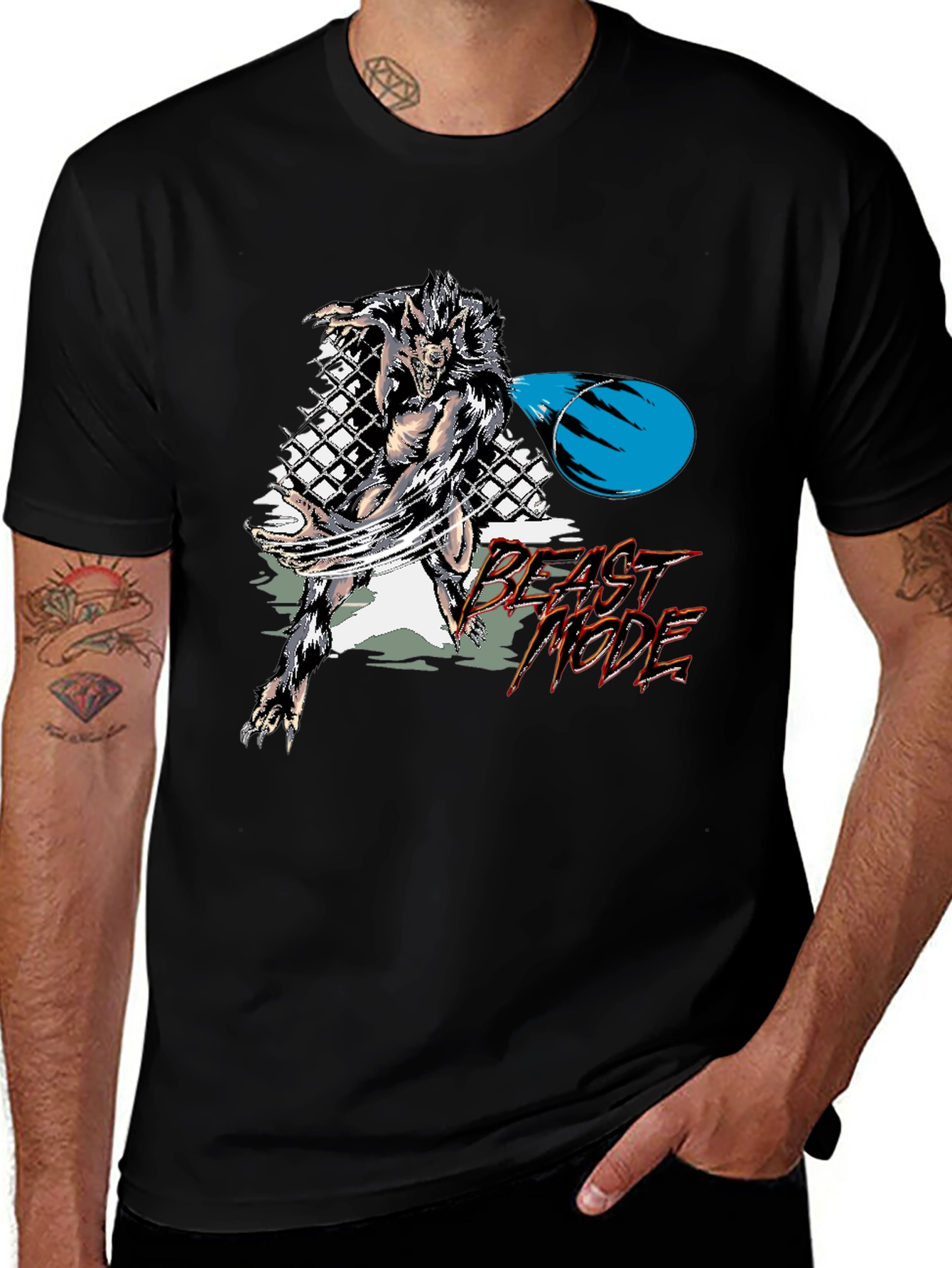Beast Mode Graphic T-Shirt - Black