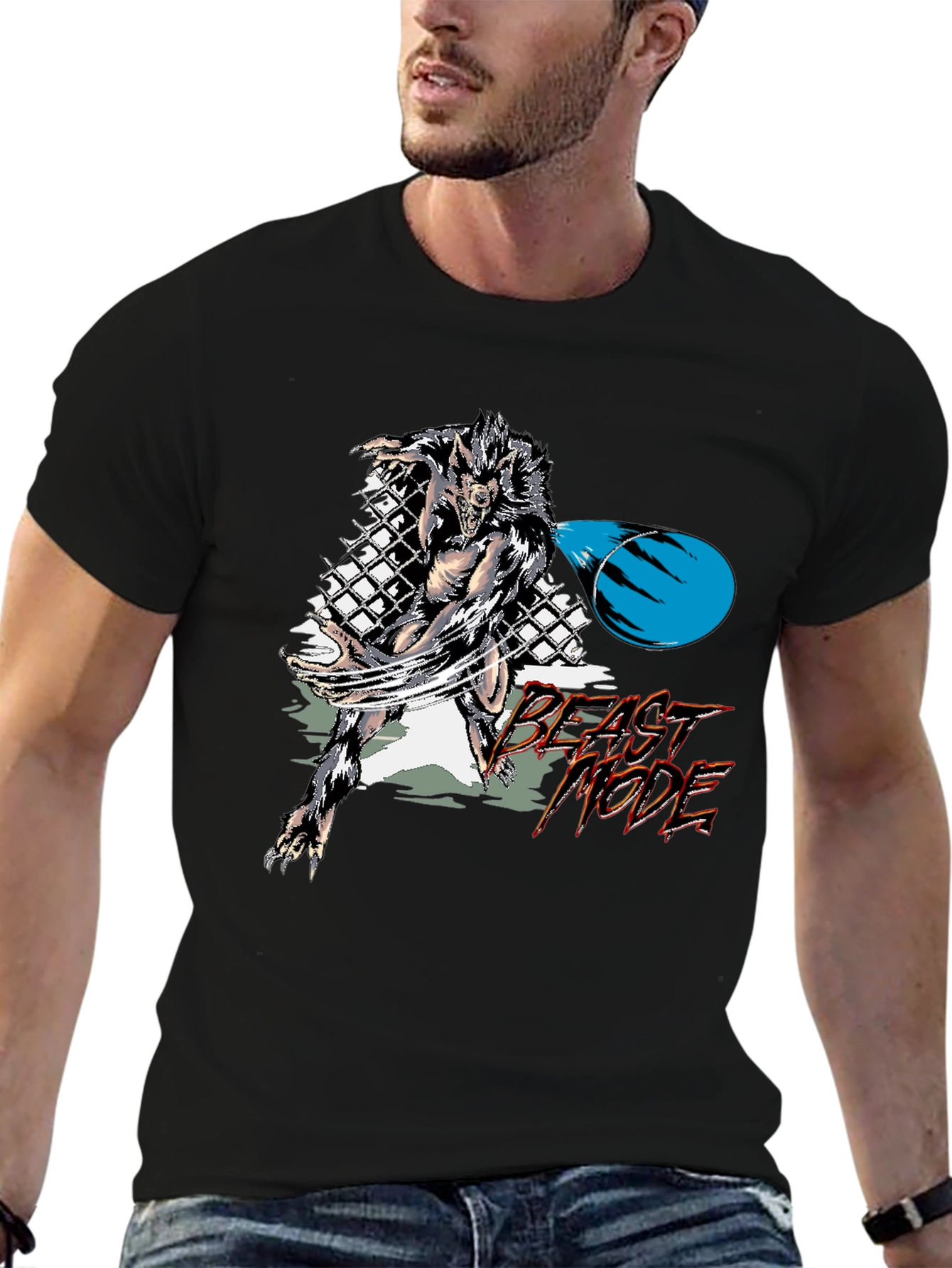Beast Mode Graphic T-Shirt - Black