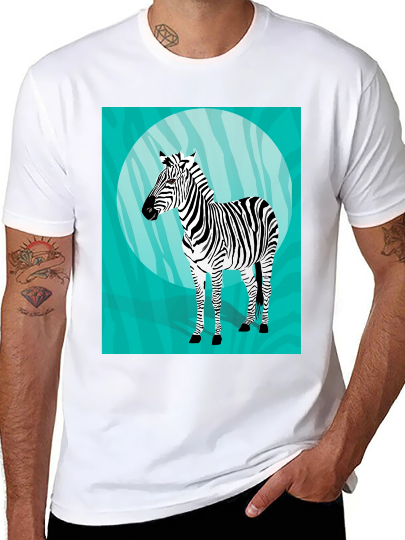 Zebra Graphic T-Shirt - Unique Animal Print Tee