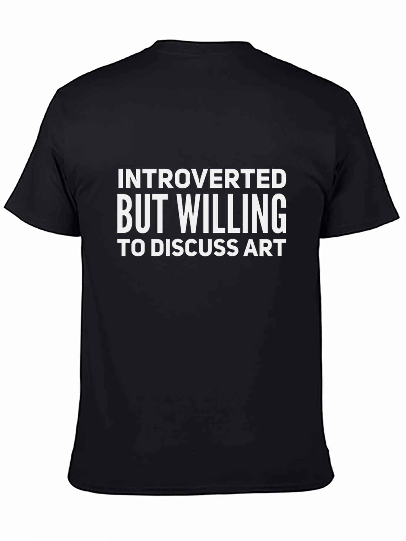 Introverted Art Lover Graphic Tee - Black