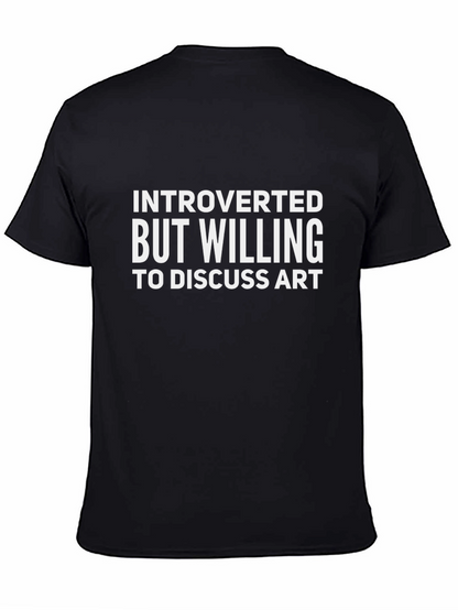 Introverted Art Lover Graphic Tee - Black