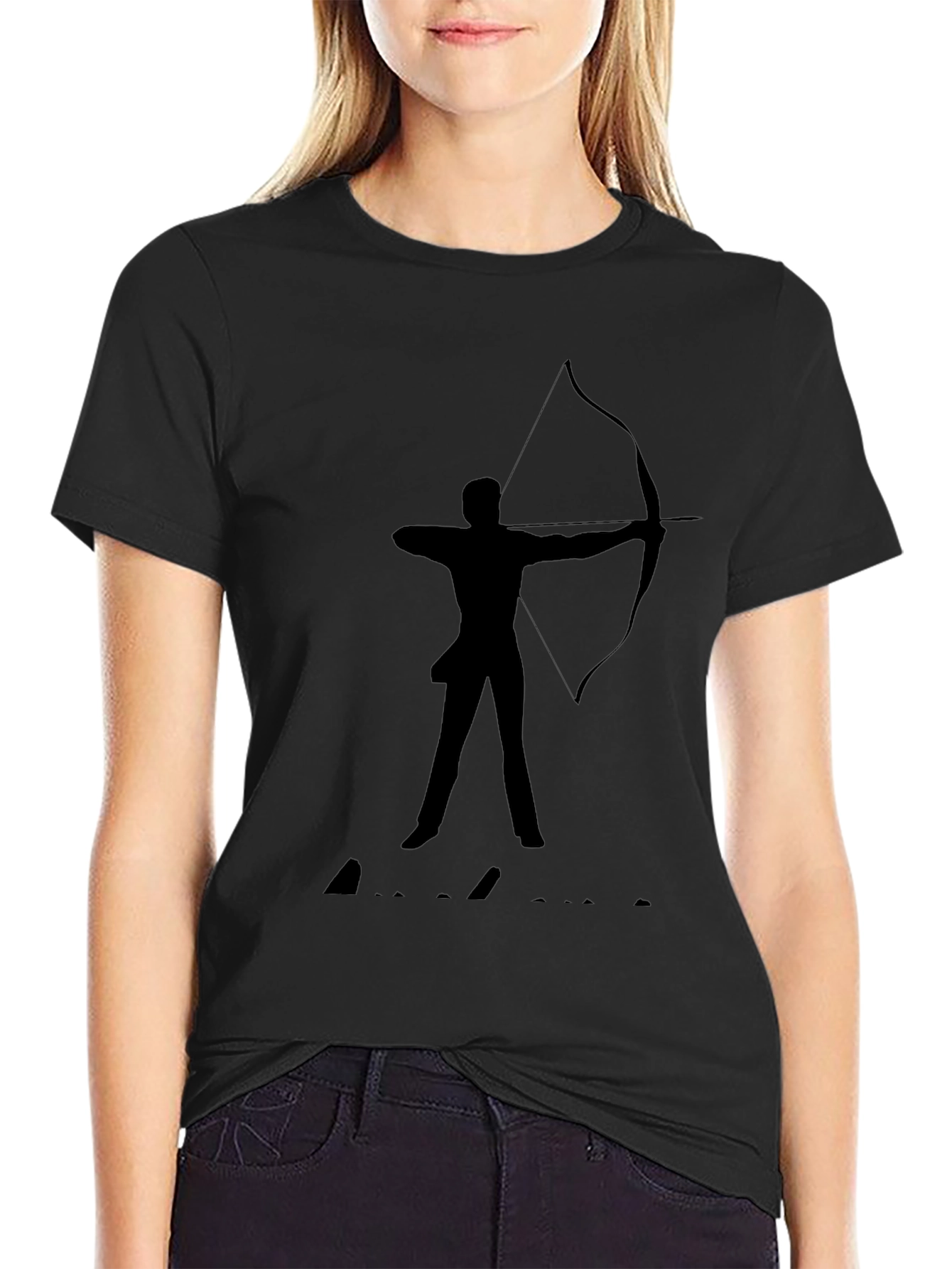 Archery Silhouette Black T-Shirt
