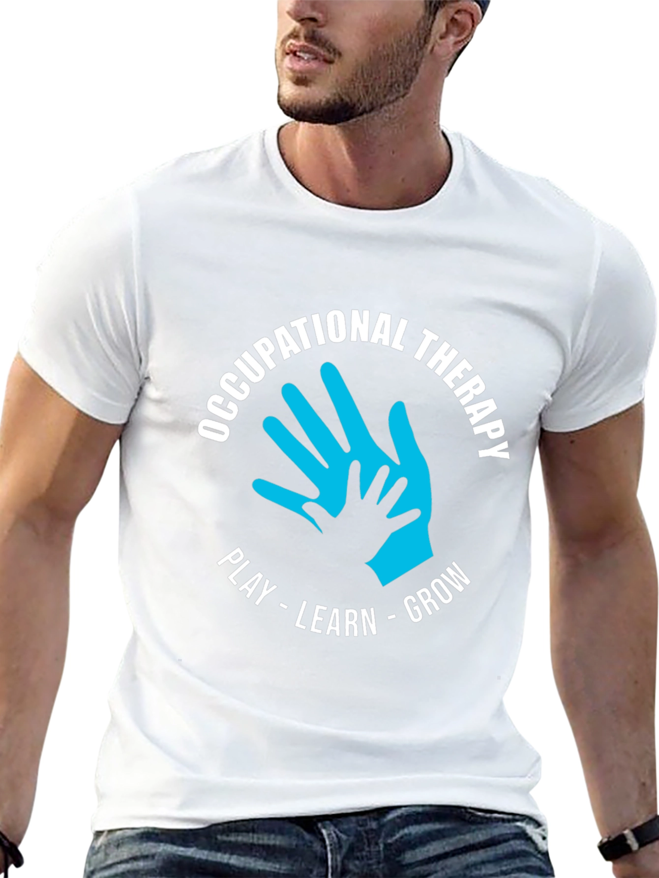 Occupational Therapy Play Learn Grow Black T-Shirt