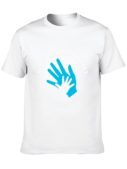 Occupational Therapy Play Learn Grow Black T-Shirt