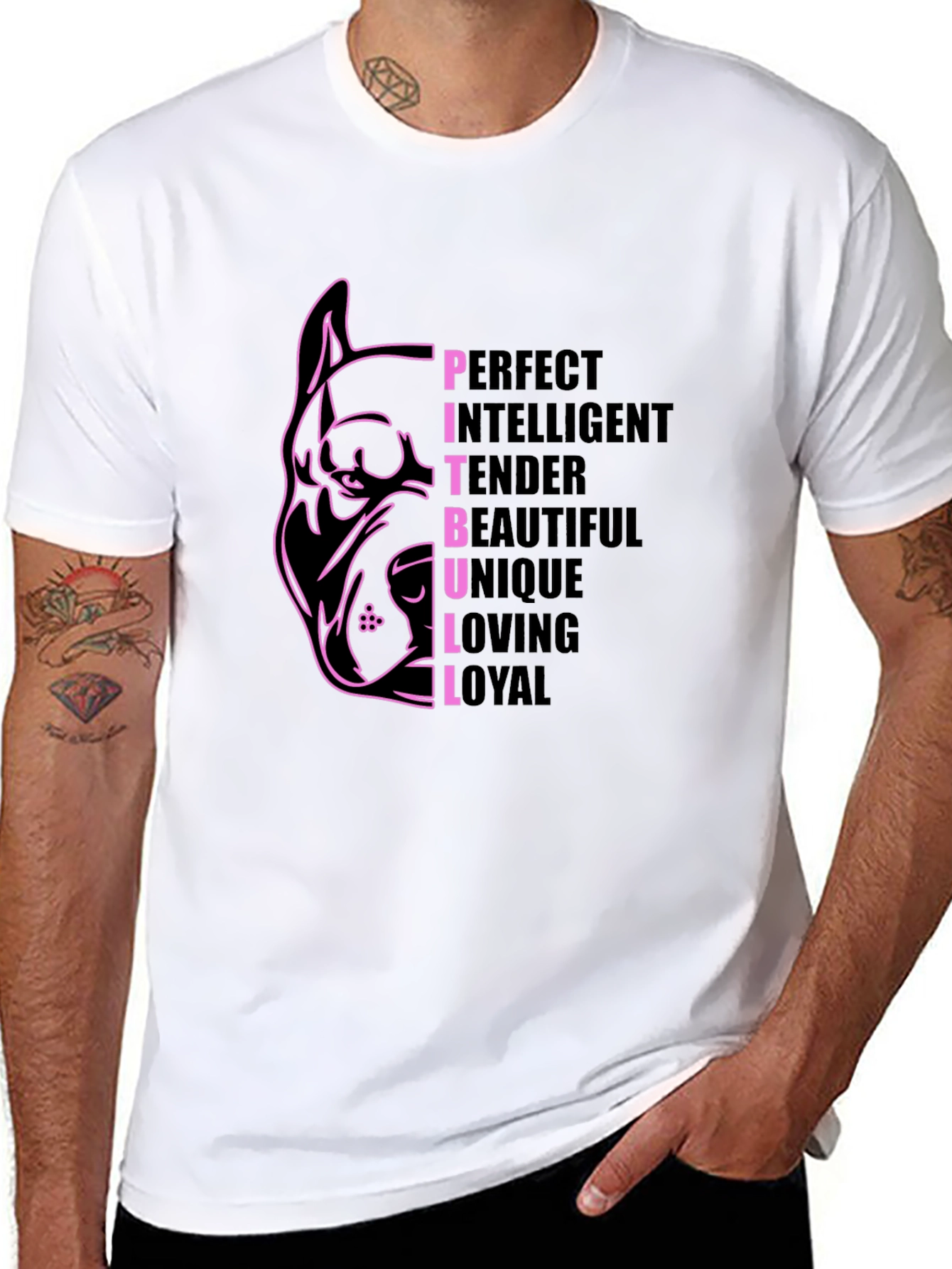Pitbull Breed Traits Graphic Tee