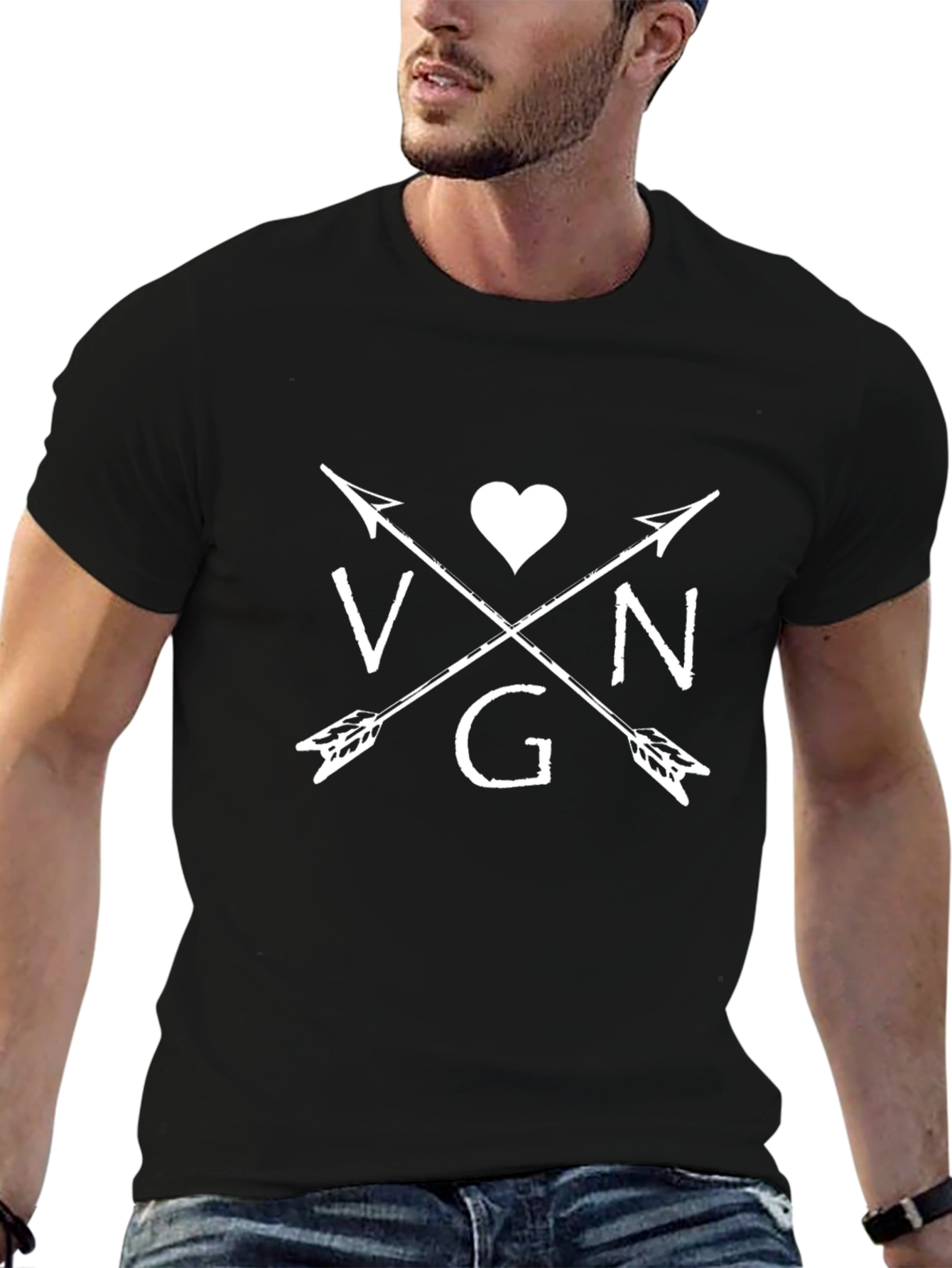 VNG Heart Arrow T-Shirt - Casual Cotton Tee