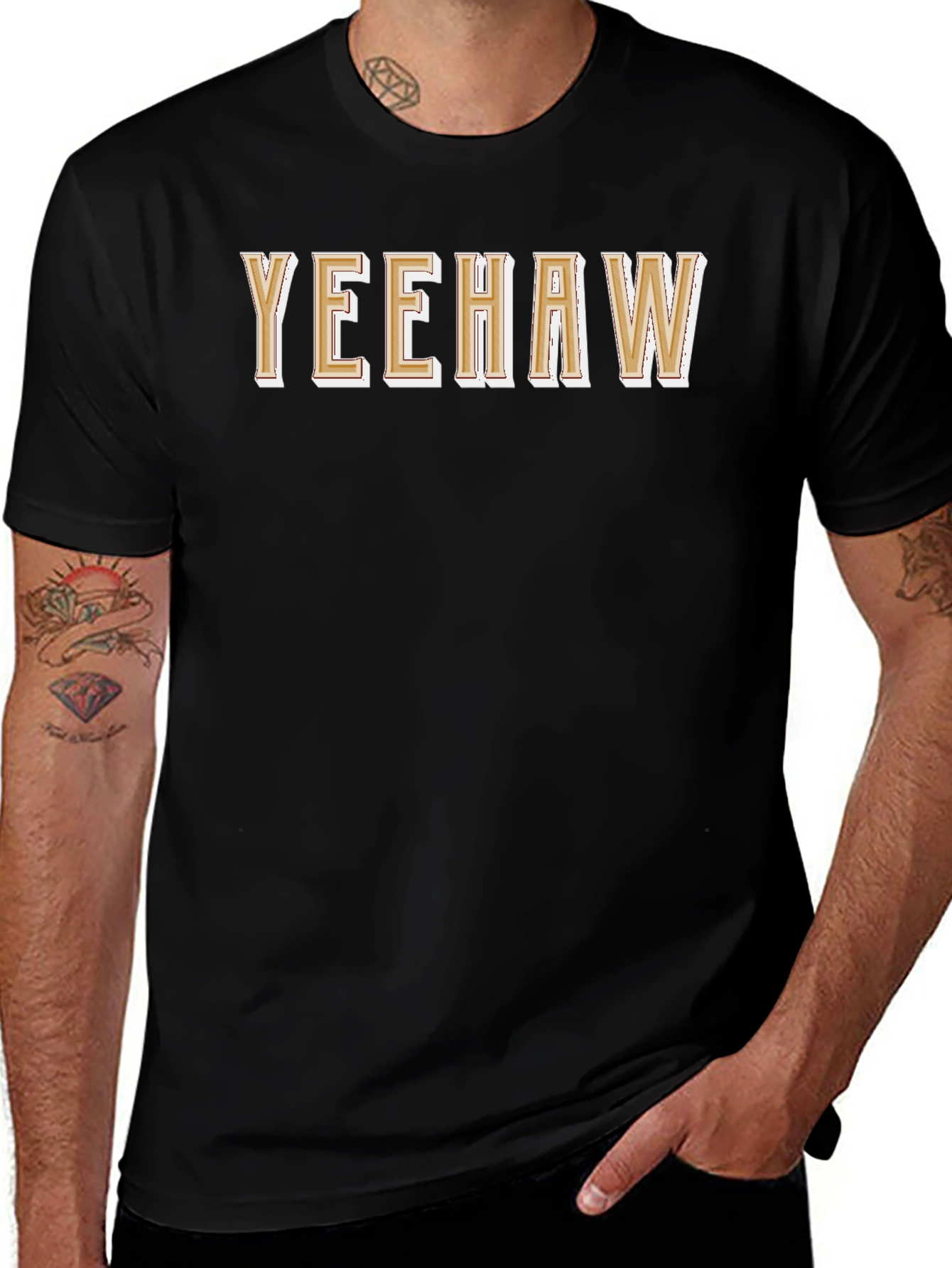 Yeehaw Graphic Tee - Western Style Black T-Shirt