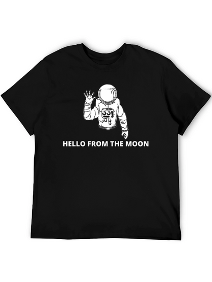 Hello From the Moon Graphic Tee - Astronaut Shirt