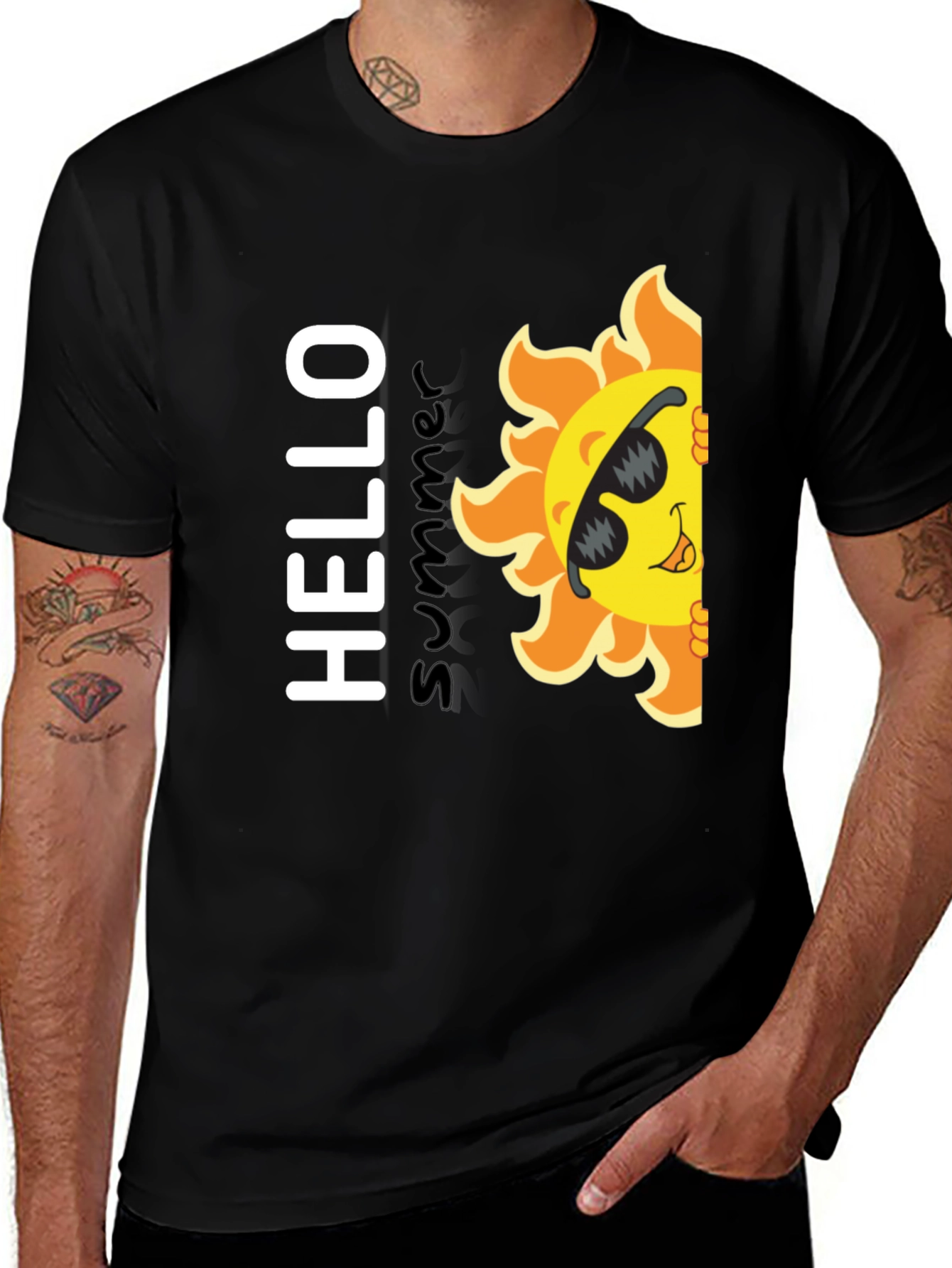 Hello Summer T-Shirt - Fun Sun Graphic Tee