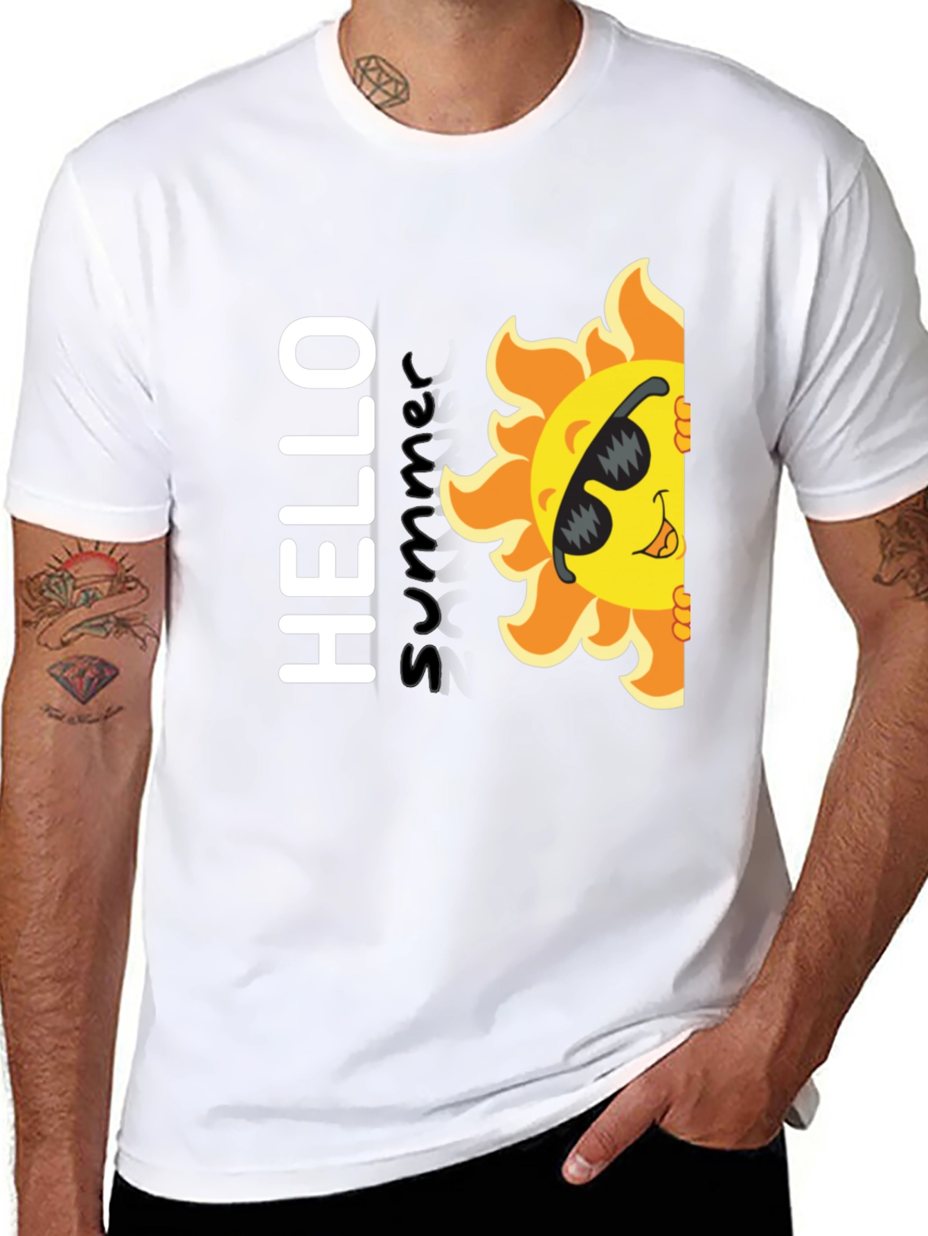 Hello Summer T-Shirt - Fun Sun Graphic Tee