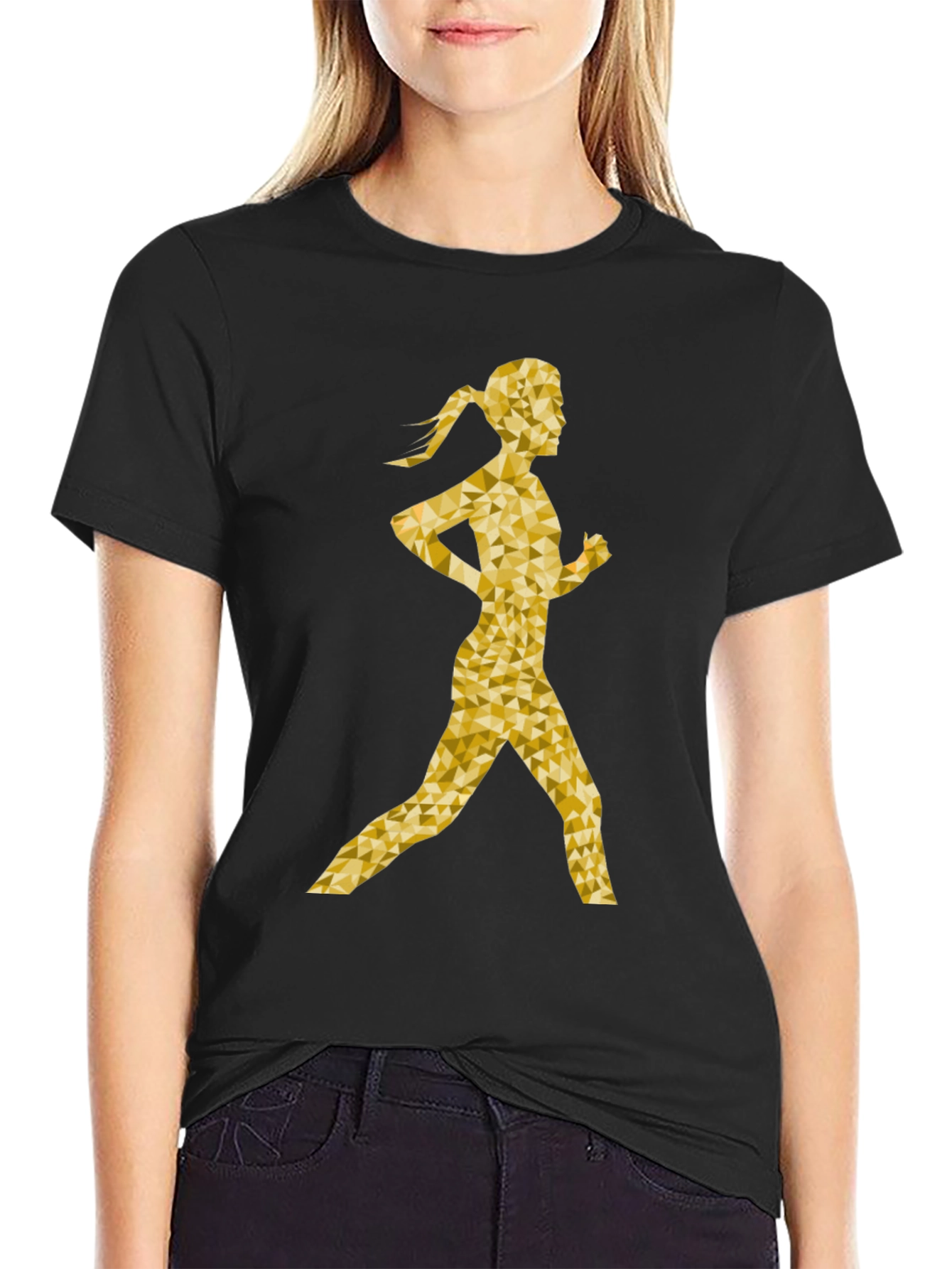 Golden Runner Graphic T-Shirt