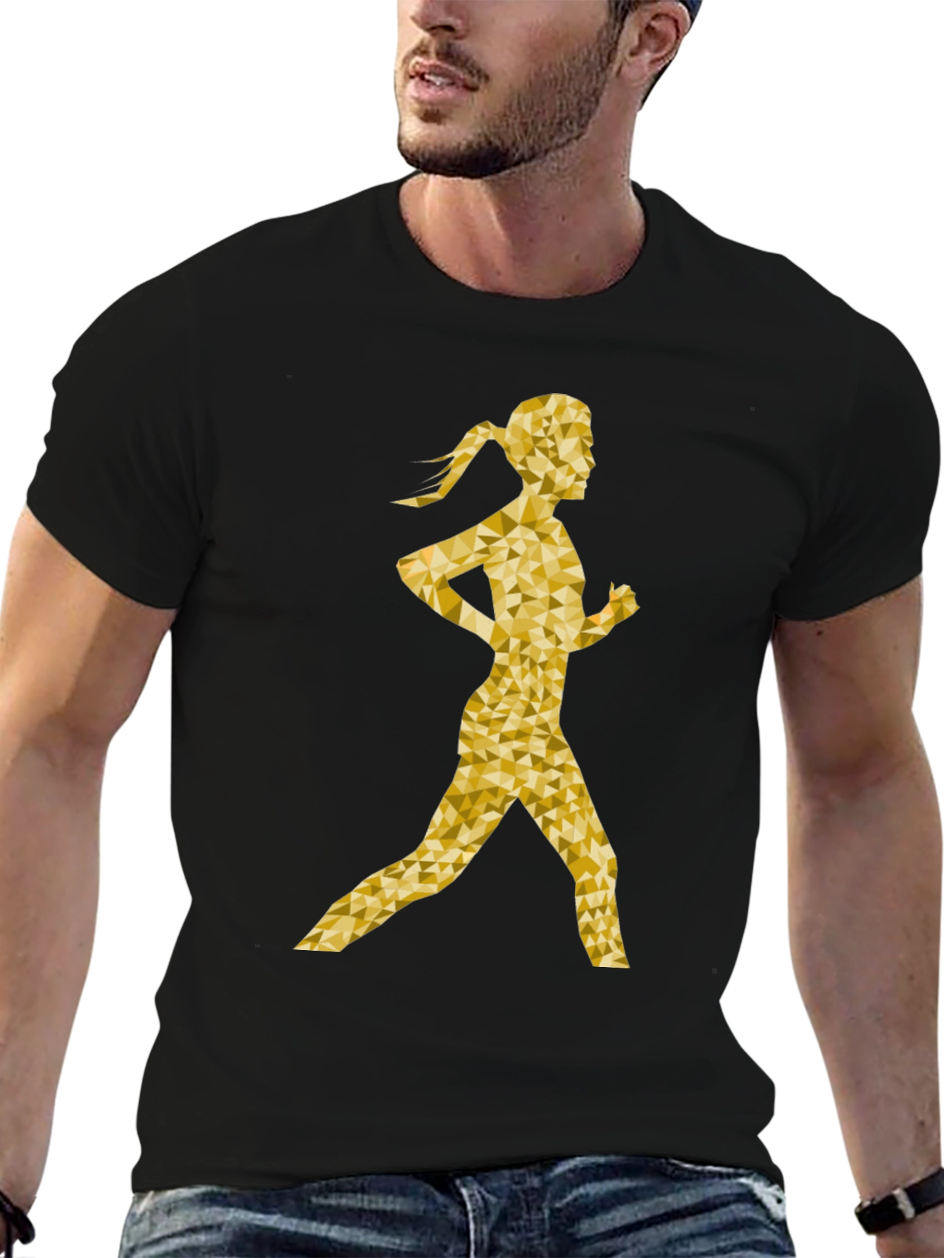 Golden Runner Graphic T-Shirt