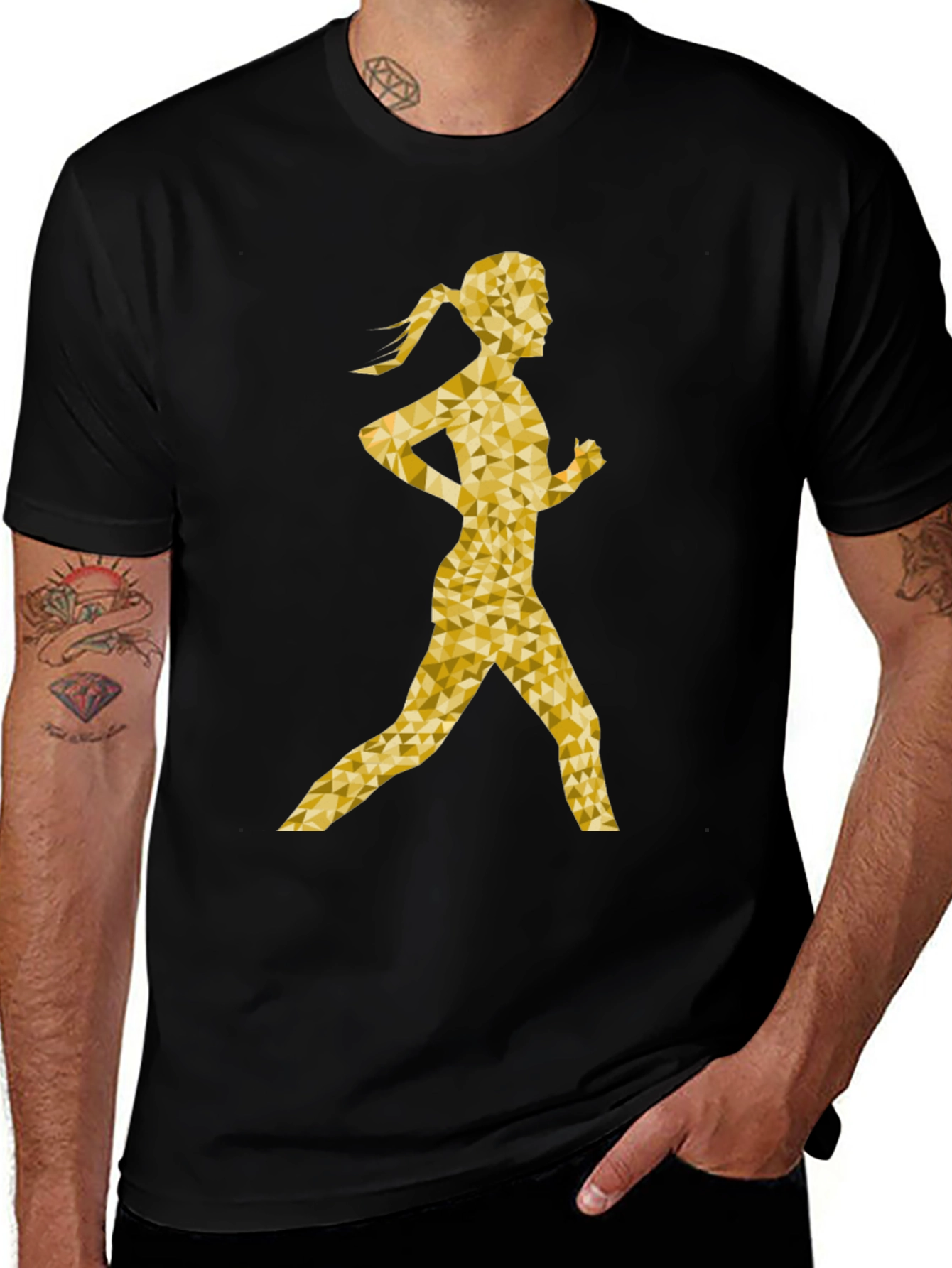 Golden Runner Graphic T-Shirt
