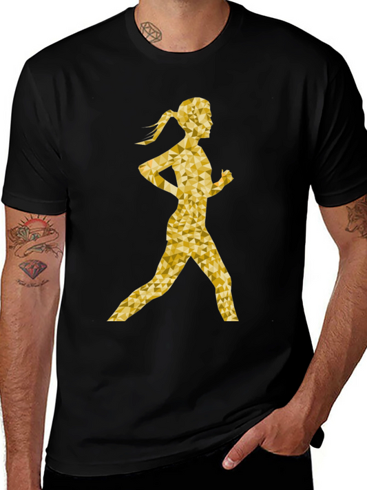 Golden Runner Graphic T-Shirt