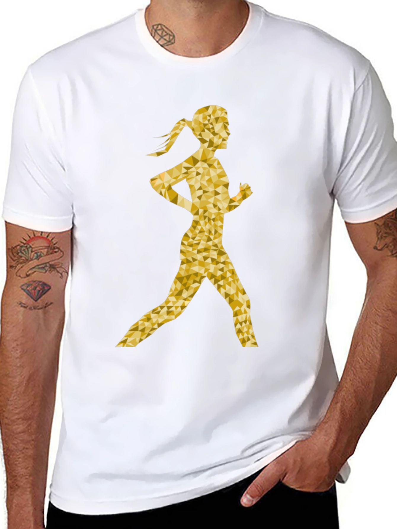Golden Runner Graphic T-Shirt