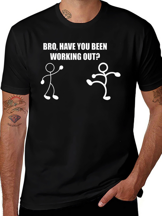 Bro Working Out Graphic Tee - Funny Gym Shirt