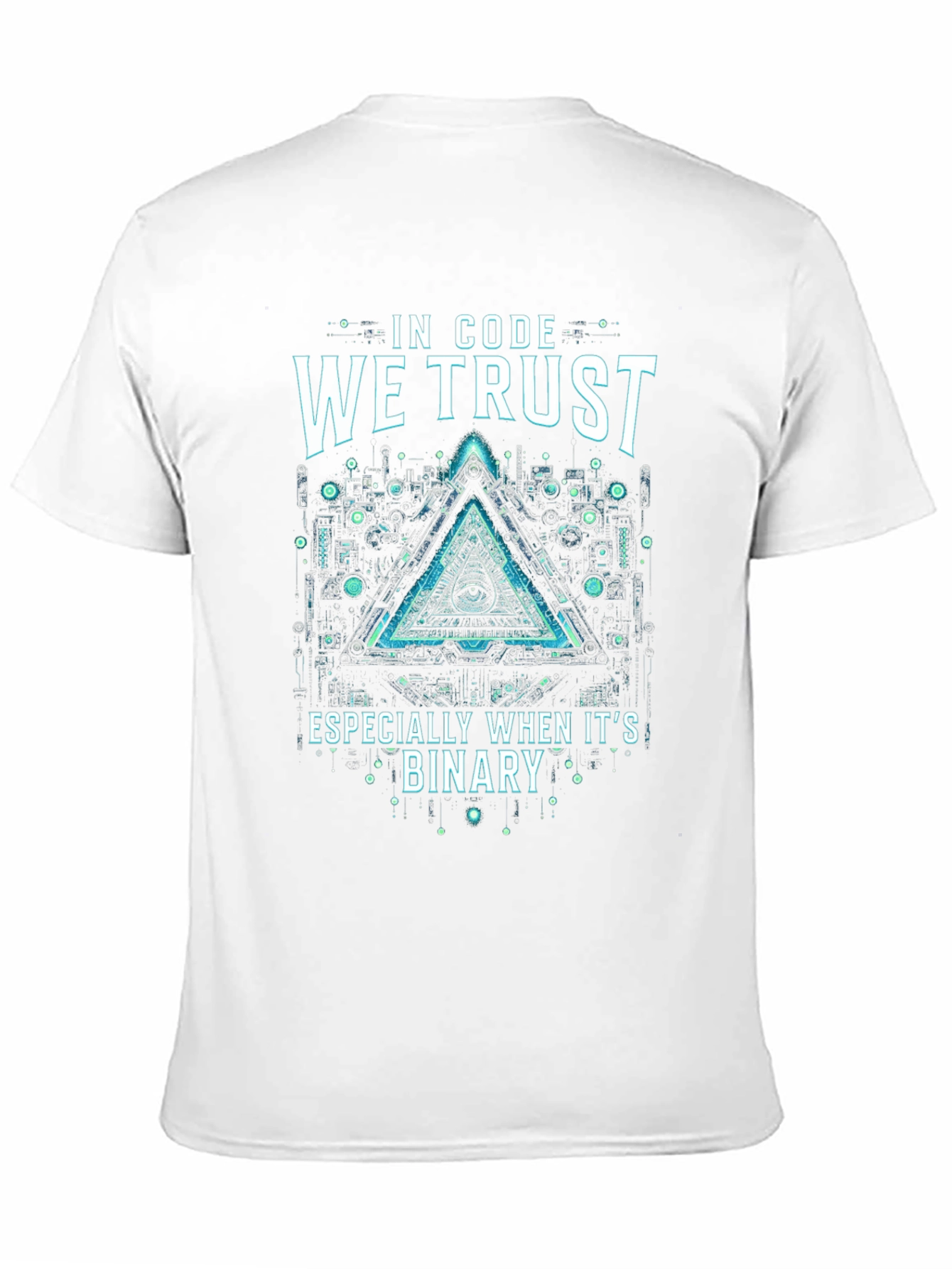 In Code We Trust Binary Graphic Tee