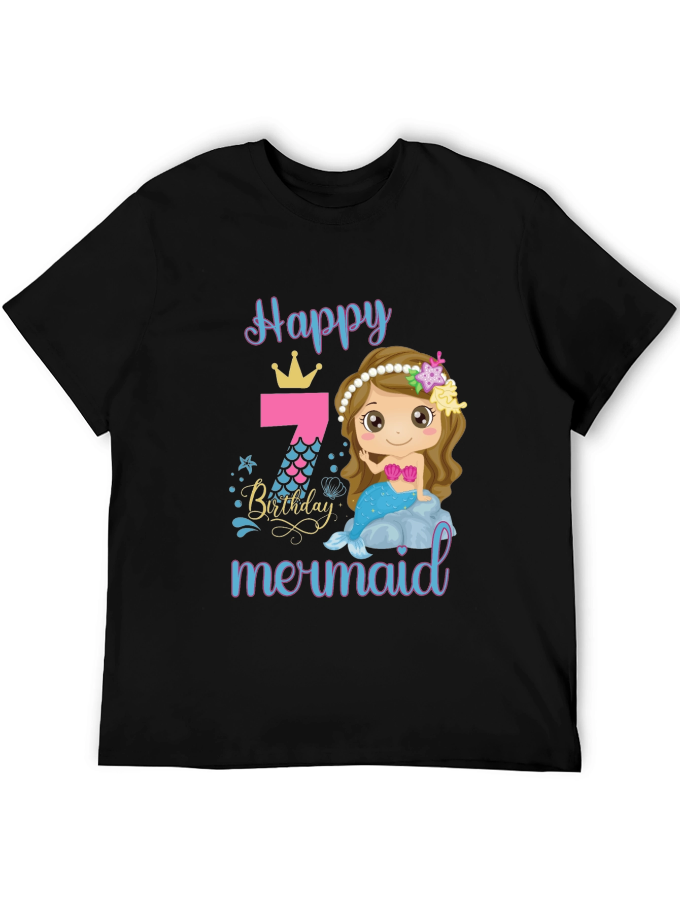 Happy Mermaid Birthday T-Shirt
