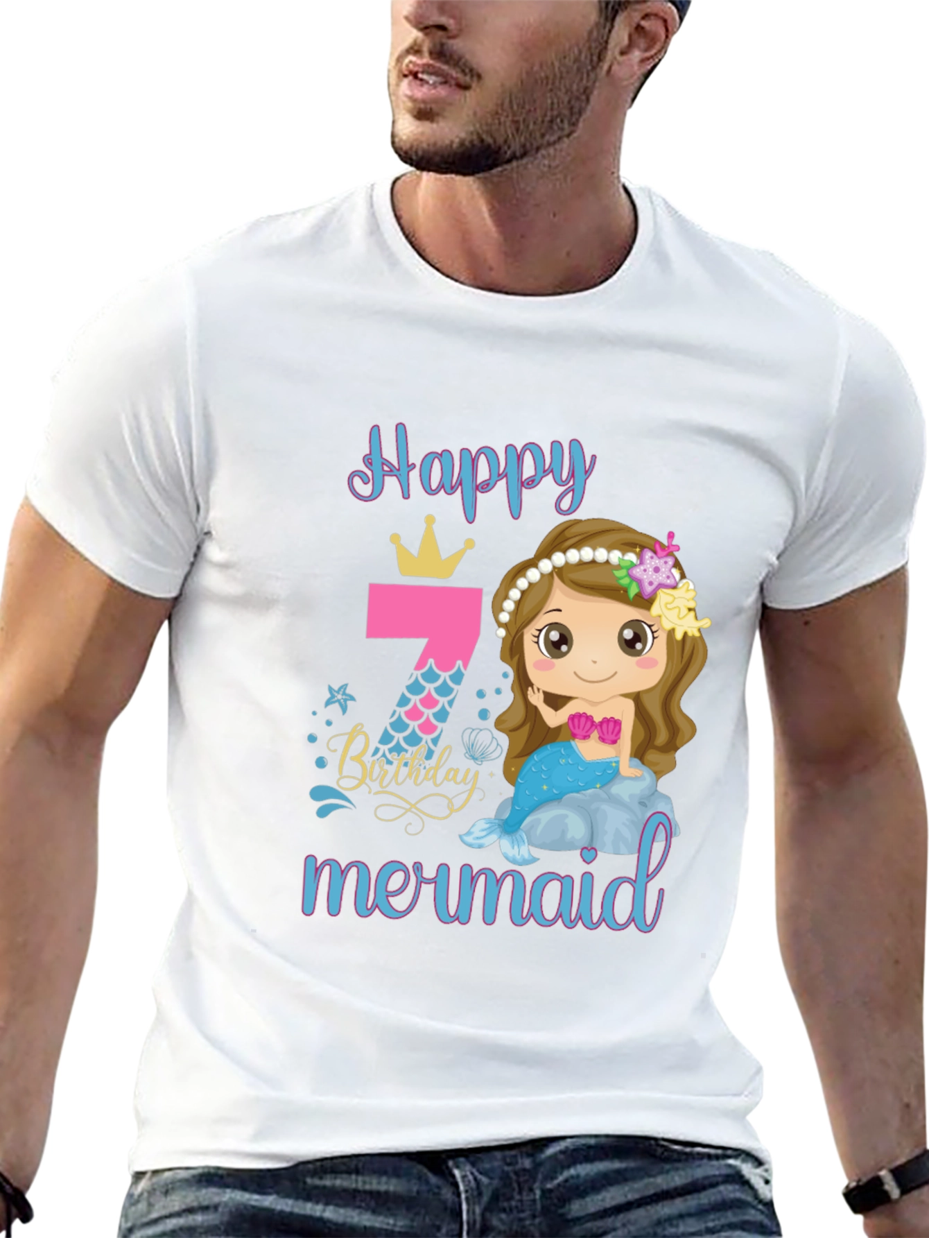 Happy Mermaid Birthday T-Shirt