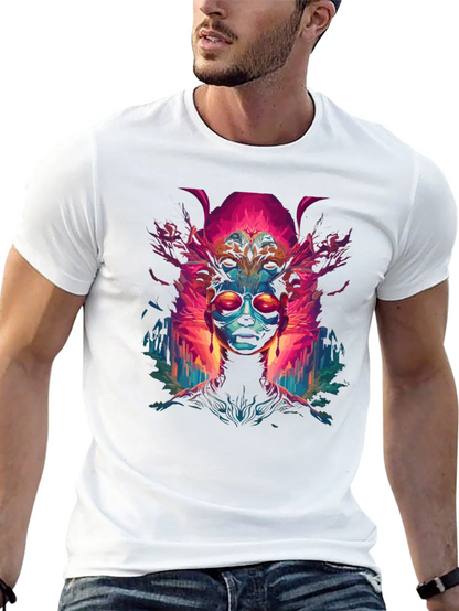 Abstract Psychedelic Art Print Tee