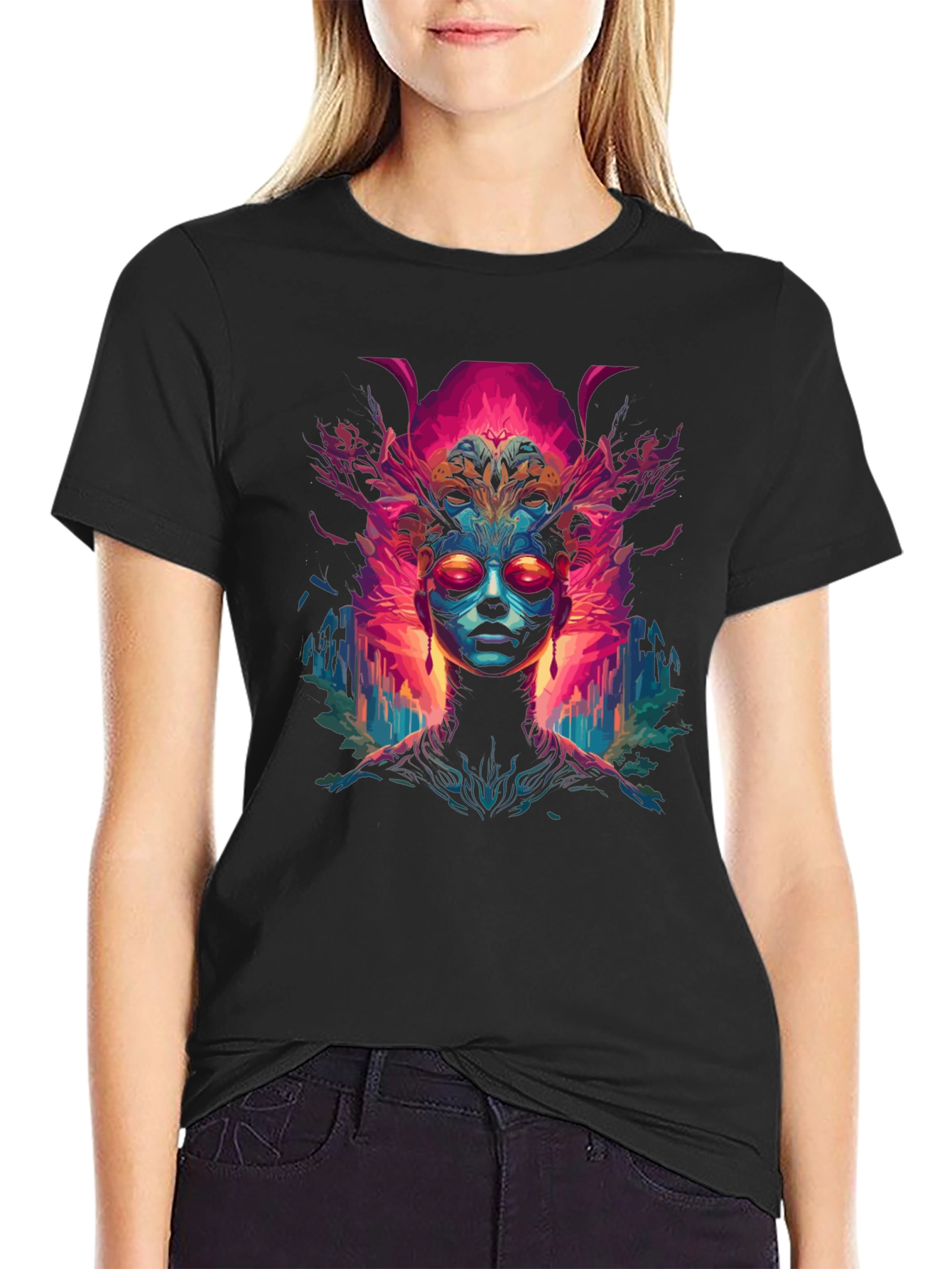 Abstract Psychedelic Art Print Tee
