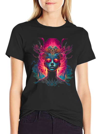 Abstract Psychedelic Art Print Tee