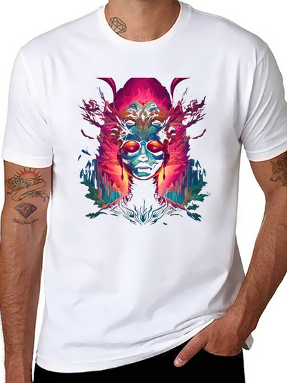 Abstract Psychedelic Art Print Tee