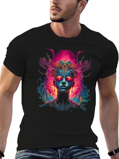 Abstract Psychedelic Art Print Tee