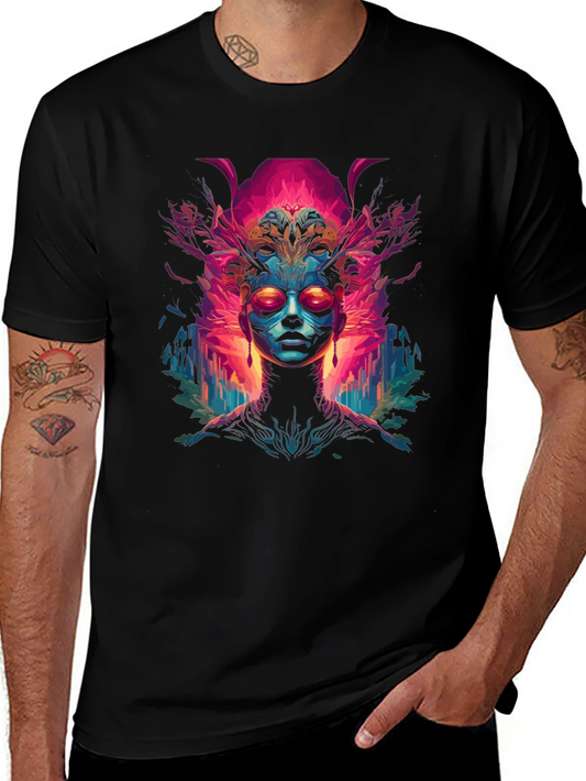 Abstract Psychedelic Art Print Tee
