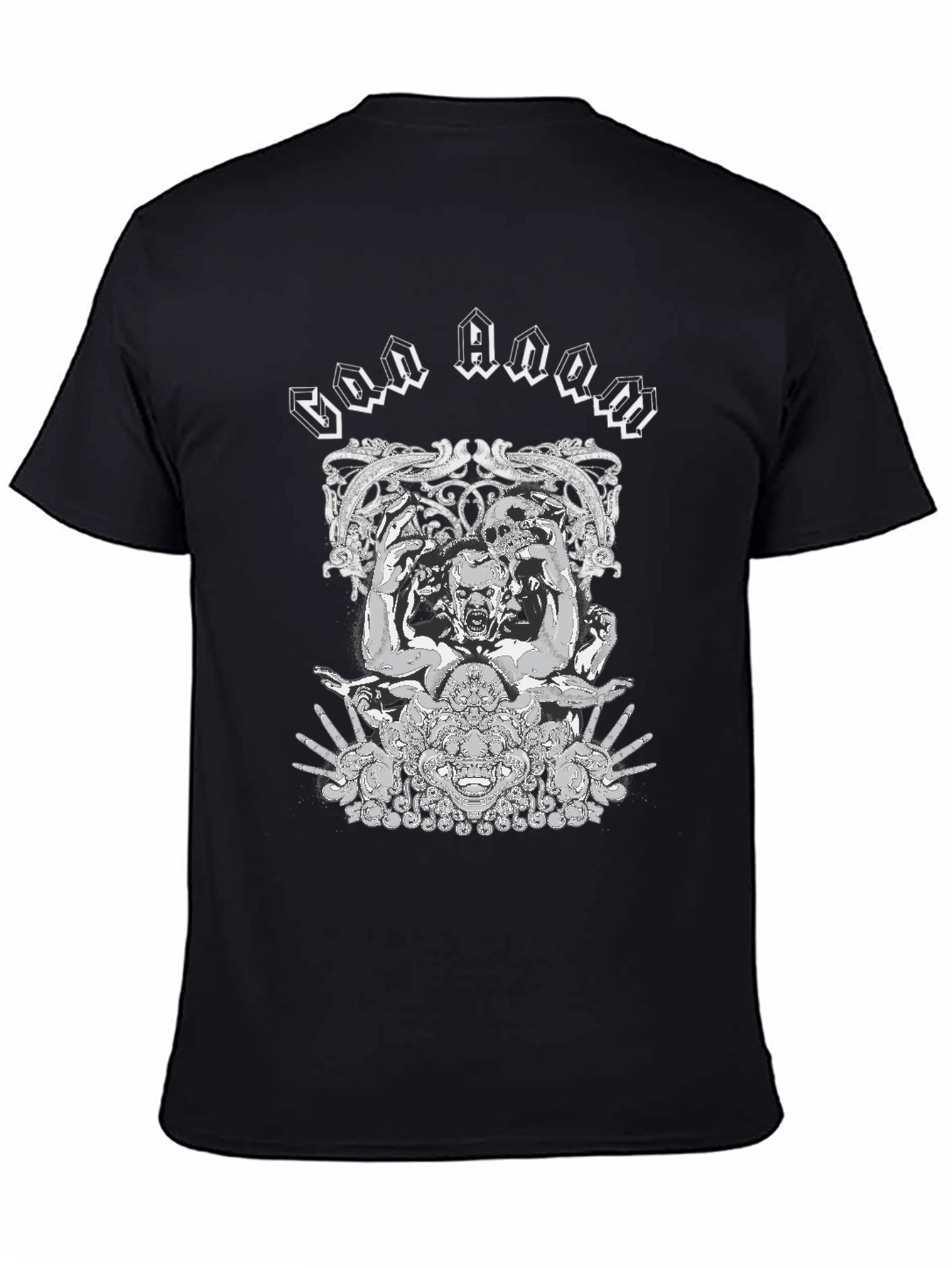God Doom Graphic Print Black T-Shirt