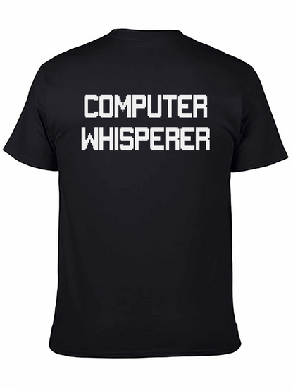Computer Whisperer Graphic T-Shirt - Black Cotton Tee