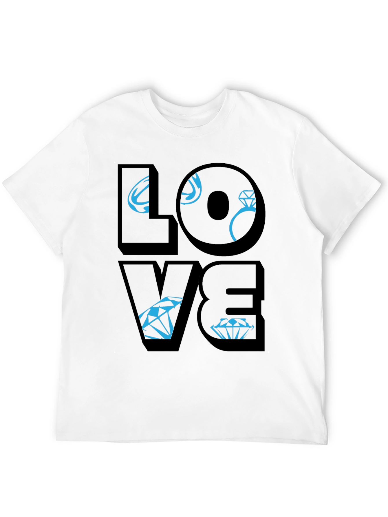 Love Diamond Graphic Tee - Stylish Unisex T-Shirt