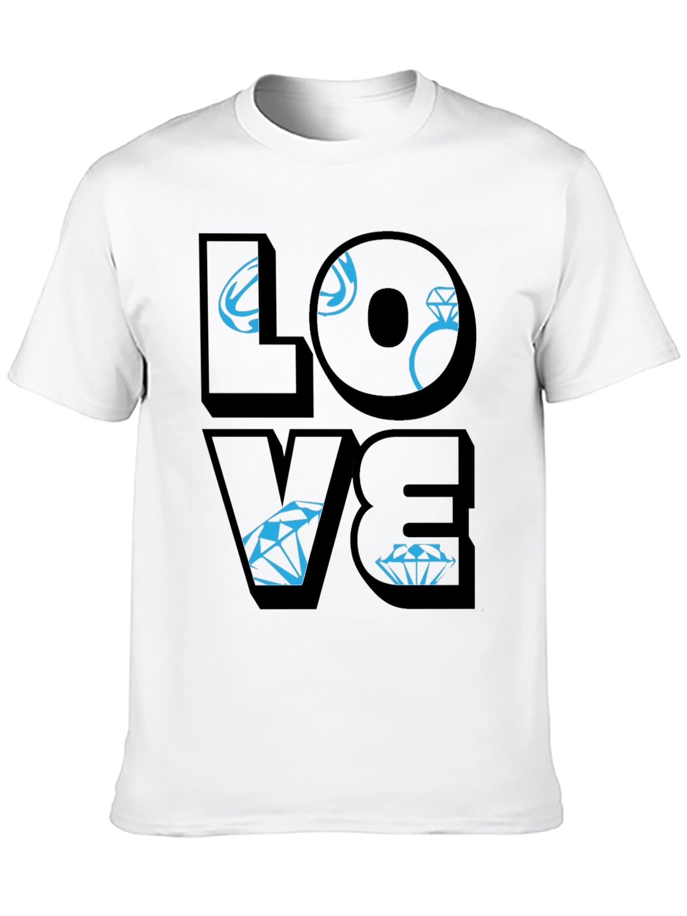 Love Diamond Graphic Tee - Stylish Unisex T-Shirt