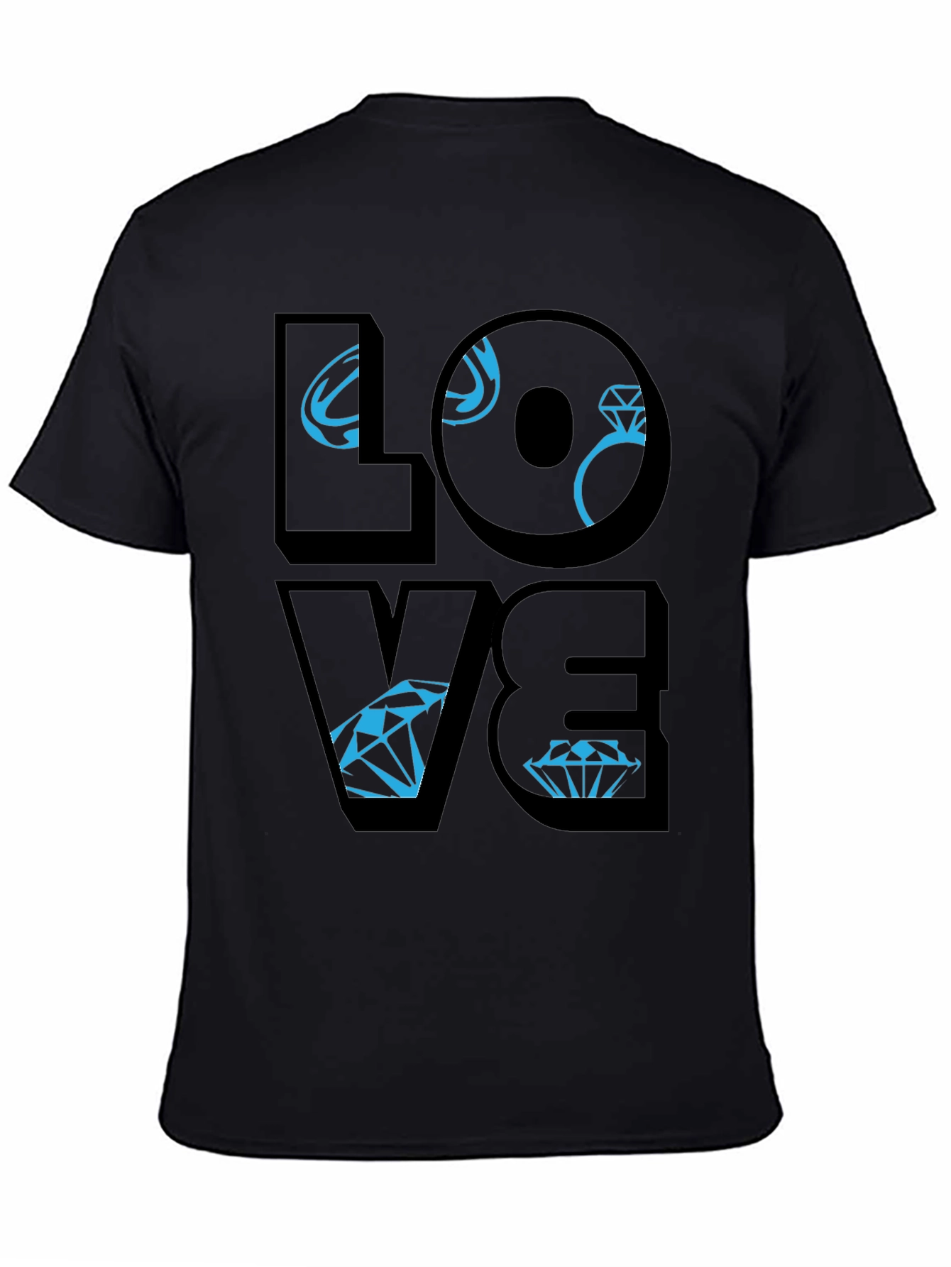 Love Diamond Graphic Tee - Stylish Unisex T-Shirt