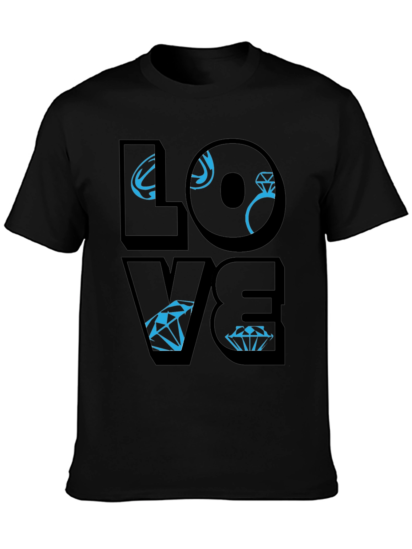 Love Diamond Graphic Tee - Stylish Unisex T-Shirt