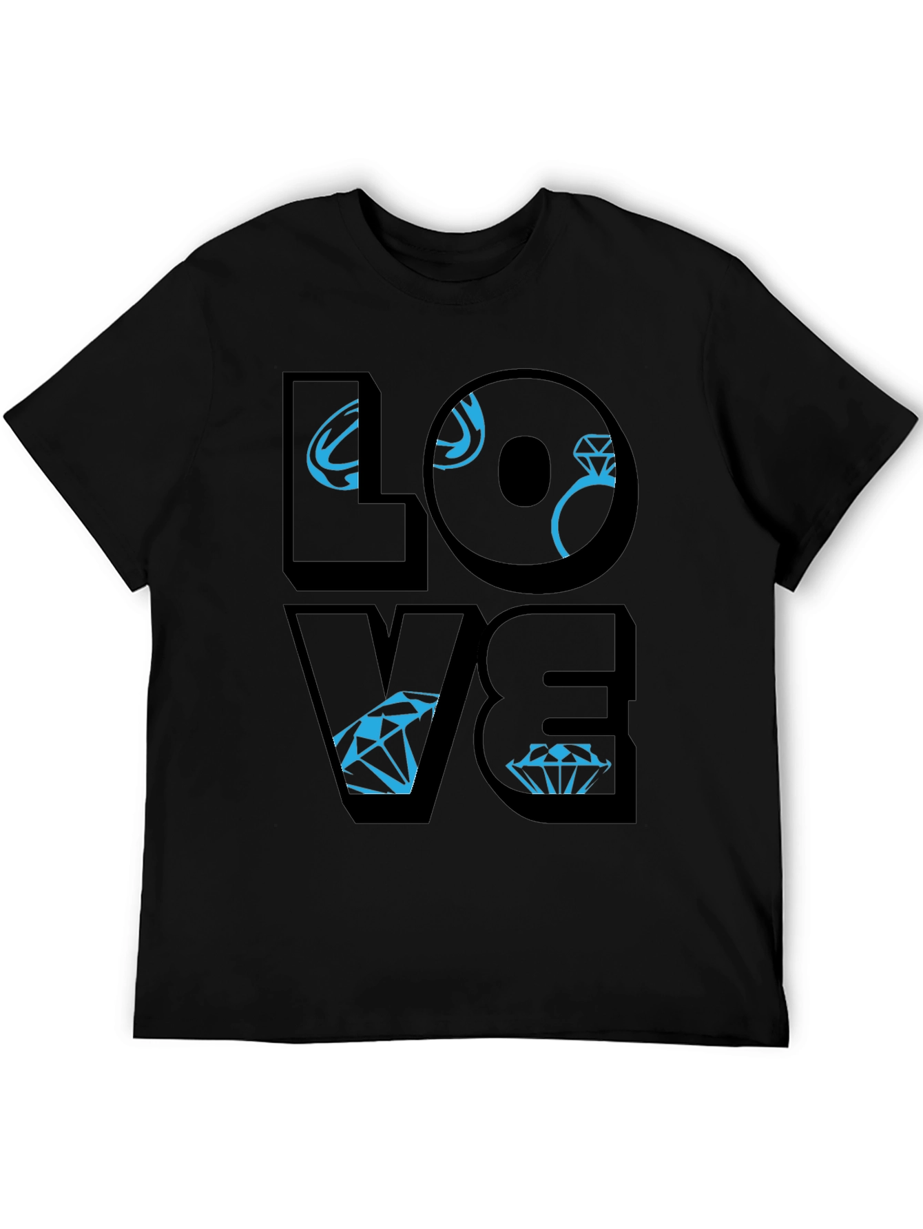 Love Diamond Graphic Tee - Stylish Unisex T-Shirt
