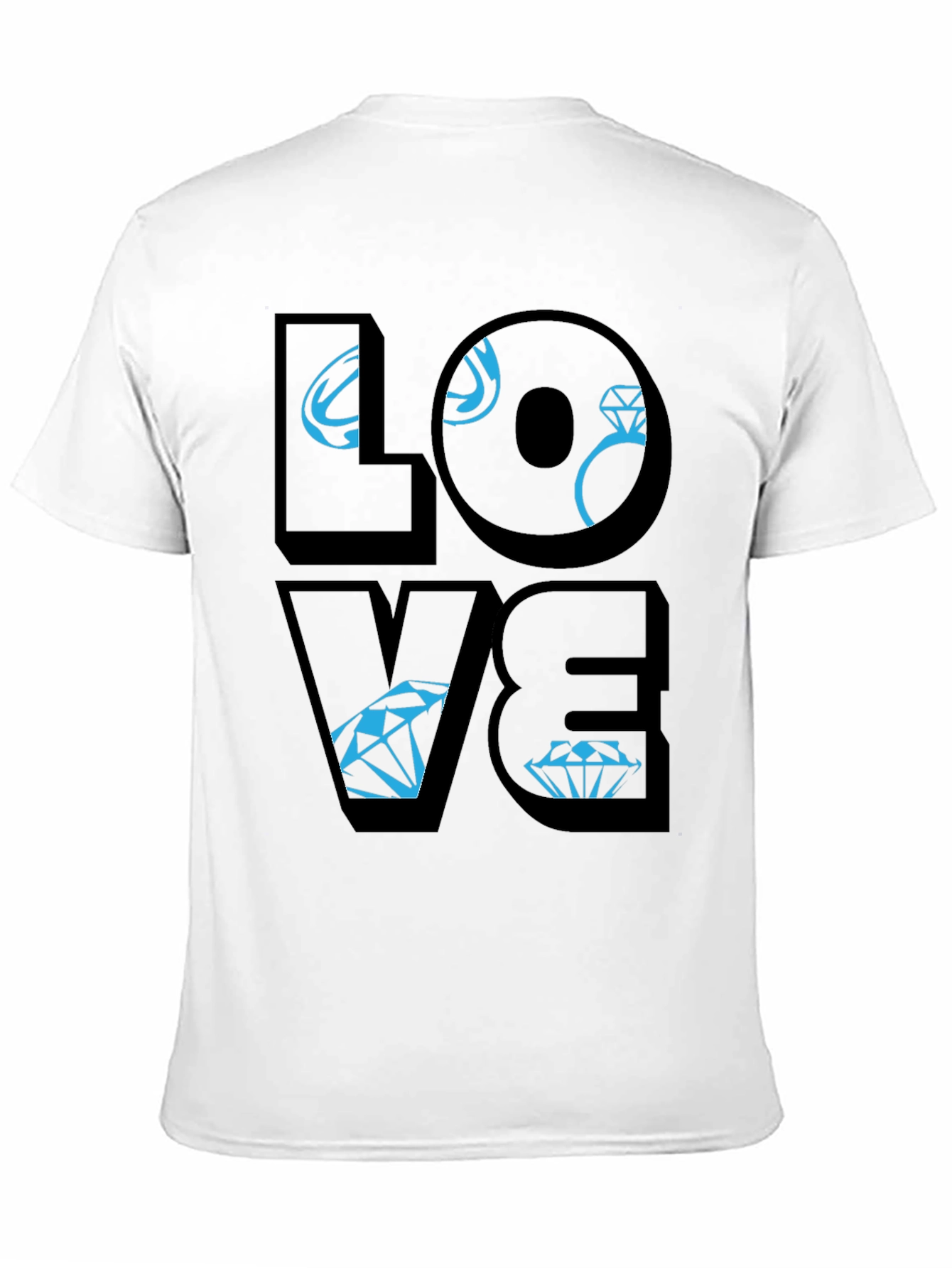 Love Diamond Graphic Tee - Stylish Unisex T-Shirt