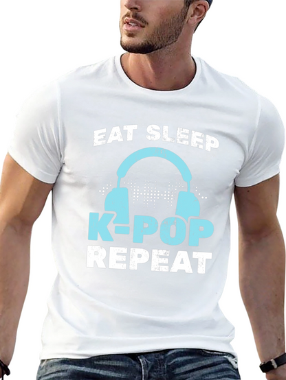 Eat Sleep K-Pop Repeat Graphic Tee