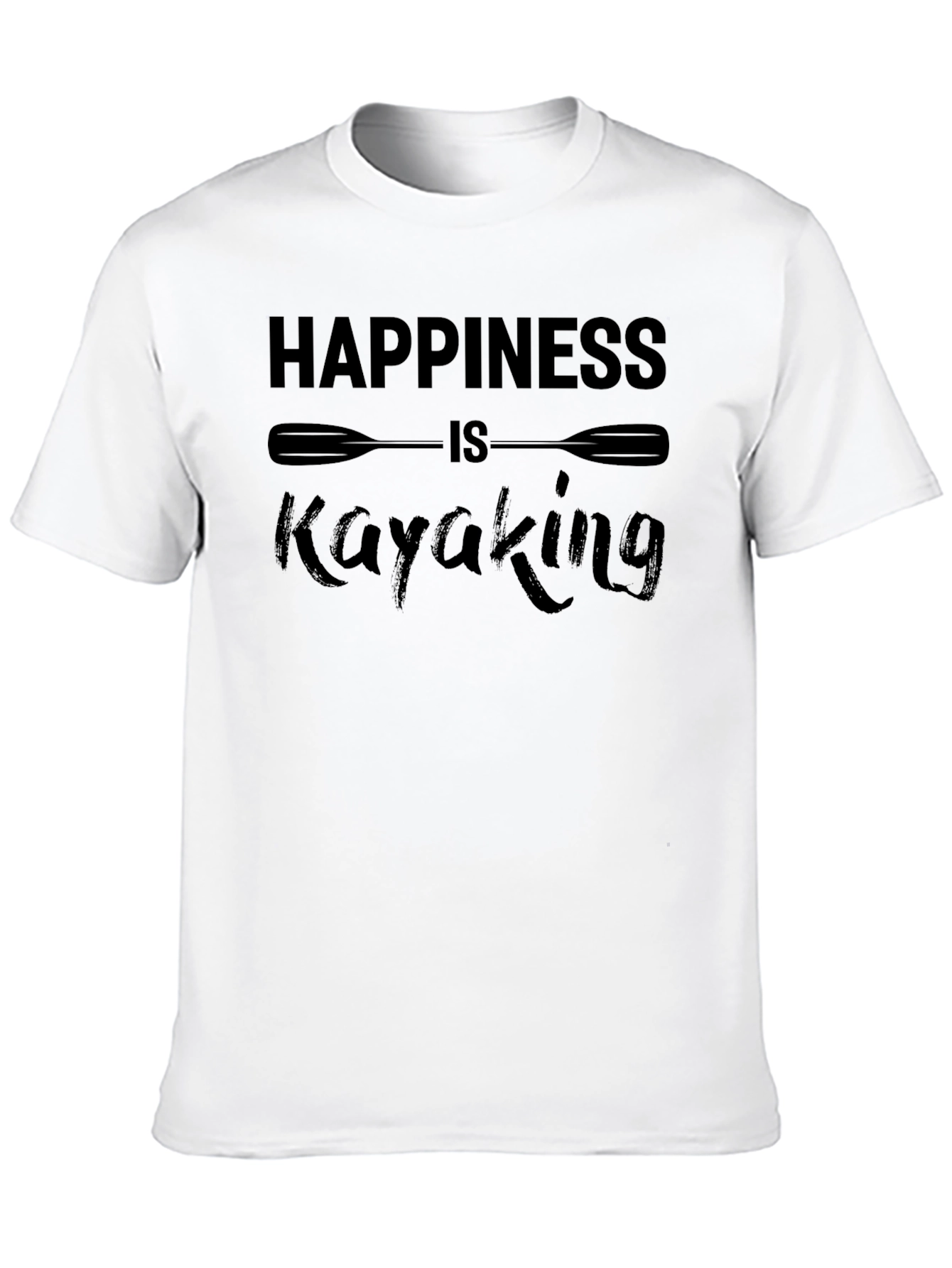Happiness is Kayaking Black T-Shirt