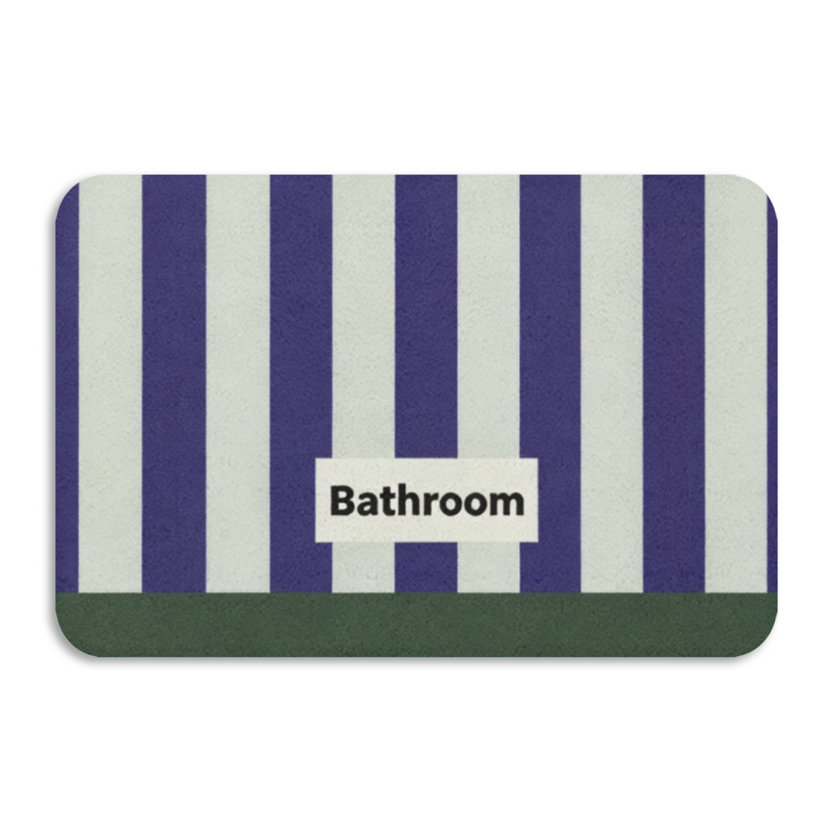 Purple White Stripe Bathroom Diatomite Mat£üPurple White Vertical Stripe Bathroom Text Diatomite Mat, Minimalist Absorbent Quick Dry Non?Slip Bath Rug
