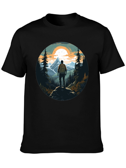 Mountain Hiker Graphic Tee - Nature Adventure Shirt